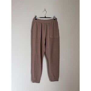 Zara Knit Lounge Jogger Pant in Beige Size LARGE